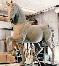 Da Vinci' Great Bronze Horse Sculpture by Charlie Dent